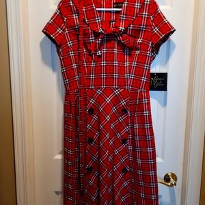 Grace & Glam 'Lassie' red plaid dress (Large)